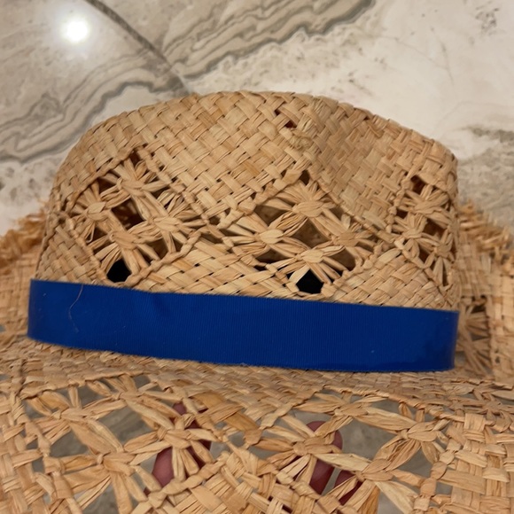 Rag & Bone straw hat with blue ribbon! NWOT - Picture 11 of 11